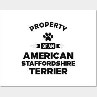 american staffordshire terrier - Property of an american staffordshire terrier Posters and Art